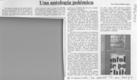 Una antología polémica  [artículo] Marino Muñoz Lagos