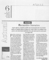 Recuerdos literarios  [artículo] Luis López-Aliaga