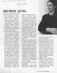 Ana María del Río, escritora, directora del Sadel