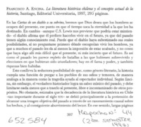 La literatura histórica chilena y el concepto actual de la historia  [artículo] Frederic Smith