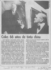 Coke, 66 años de tinta china.