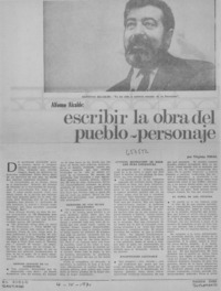 Escribir la obra del pueblo-personaje