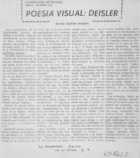 Poesía visual, Deisler