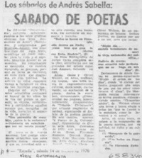 Sábado de poetas.