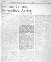 Gómez-Correa, surrealista activo