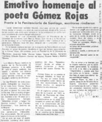 Emotivo homenaje al poeta Gómez Rojas
