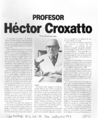 Profesor Héctor Croxatto