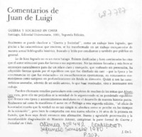 Comentarios de Juan de Luigi