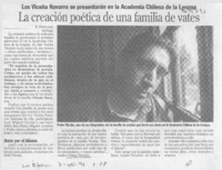 La creación poética de una familia de vates  [artículo] E. Orellana.