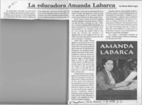 La educadora Amanda Labarca  [artículo] Marino Muñoz Lagos.