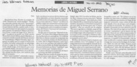 Memorias de Miguel Serrano  [artículo] Filebo.