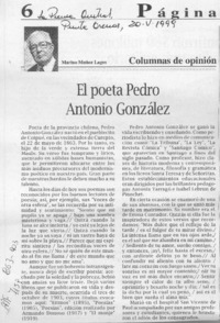 El poeta Pedro Antonio González  [artículo] Marino Muñoz Lagos.