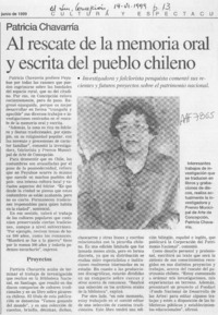 Al Rescate de la memoria oral y escrita del pueblo chileno  [artículo].