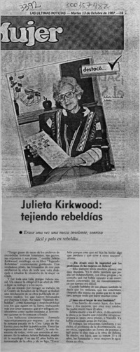 Julieta Kirkwood, tejiendo rebeldías  [artículo].