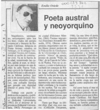 Poeta austral y neoyorquino