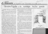 Silvestre Fugellie o la nostalgia hecha poesía  [artículo] César Augusto de León.