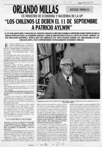 "Los chilenos le deben el 11 de septiembre a Patricio Aylwin"  [artículo] André Jouffé.