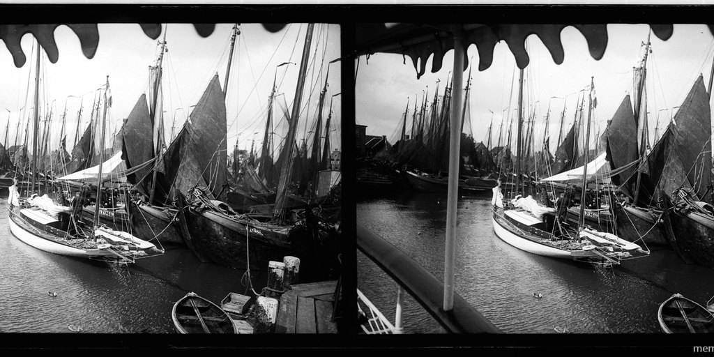 Barcos, Volendam, Holanda, septiembre, 1909