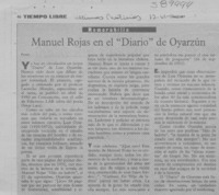 Manuel Rojas en el "Diario" de Oyarzún  [artículo] Filebo