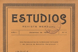 Estudios: número 4, diciembre de 1932