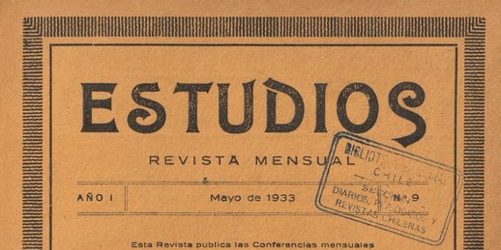 Estudios: número 9, mayo de 1933