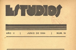Estudios: número 19, junio de 1939