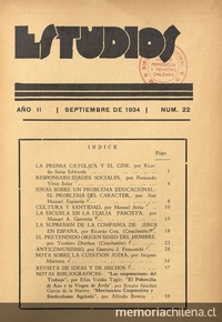 Estudios: número 22, septiembre de 1934