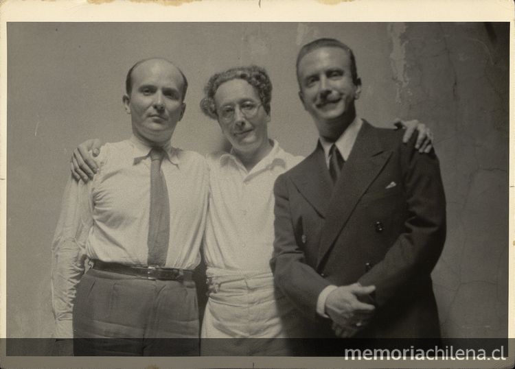 Rafael Da Silva, Tótila Albert y Claudio Arrau, hacia 1940