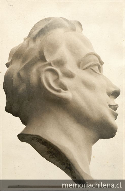Monumento a Rodó: detalle cabeza de Ariel