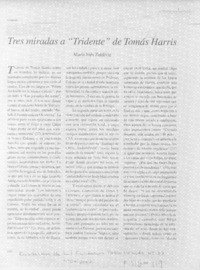 Tres miradas a "Tridente" de Tomás Harris