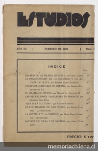 Estudios: número 27, febrero de 1935