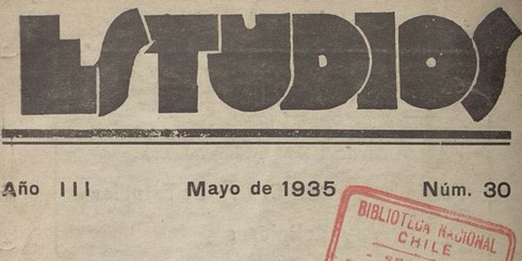 Estudios: número 30, mayo de 1935
