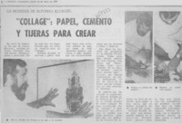 "Collage": papel, cemento y tijeras para crear.