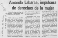 Amanda Labarca, impulsora de derechos de la mujer.