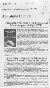 Presentado "El niño y la tecnología, mensajes para el siglo XXI"  [artículo].