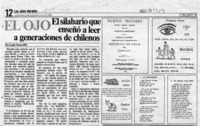 El Ojo, el silabario que enseñó a leer a generaciones de chilenos  [artículo] Lucho Fuenzalida.