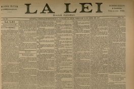 La Lei. Diario Radical. Año III, número 883, Santiago de Chile, miércoles 14 de abril de 1897