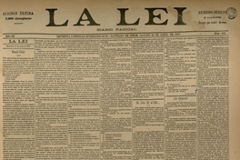 La Lei. Diario Radical. Año III, número 892, Santiago de Chile, sábado 24 de abril de 1897
