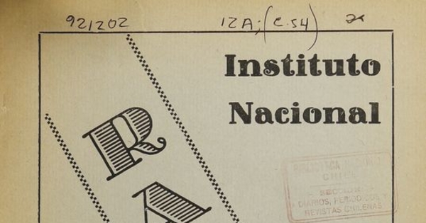 Colaboraciones de estudiantes del Instituto Nacional en revista Ráfaga, 1935.
