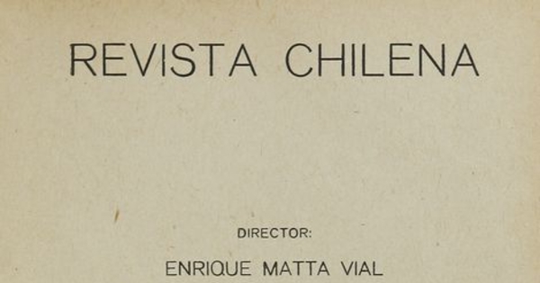 Revista chilena : tomo III, número 11, 1918