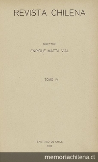 Revista chilena : tomo IV, número 14, 1918