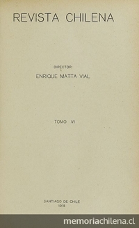 Revista chilena : tomo VI, número 18, 1918