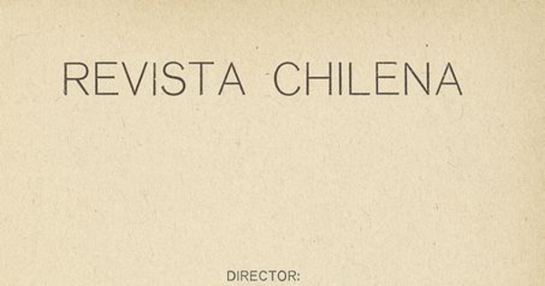 Revista chilena : tomo VII, número 19, 1918