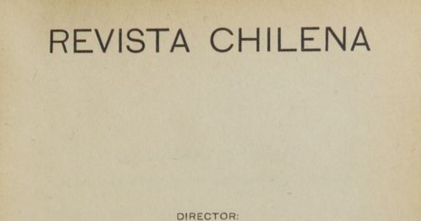 Revista chilena: tomo XII, número 41, mayo de 1921