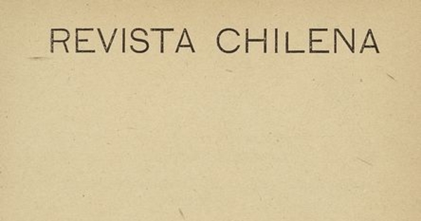 Revista Chilena. Año 4, número 51, mayo de 1922