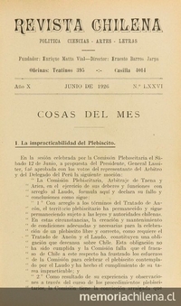 Revista chilena: año 10, número 76, junio de 1926