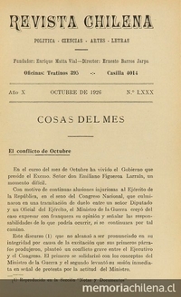 Revista chilena: año 10, número 80, octubre de 1926