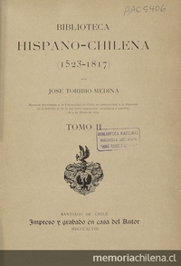 Biblioteca hispano-chilena :(1523-1817), volumen 2