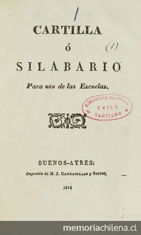 Cartilla, ó, Silabario :para uso de las escuelas