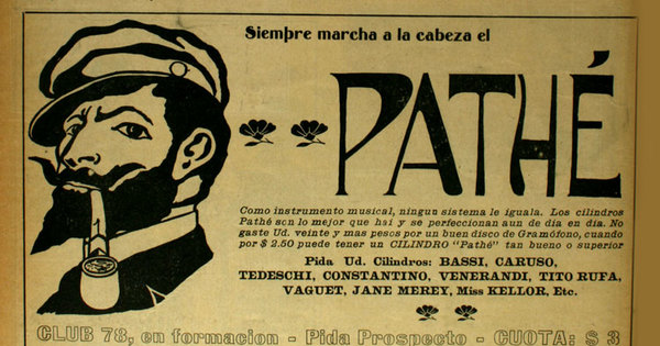 Cilindros Pathé fonógrafos y gramófonos, 1906